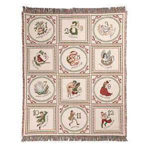 12 Days of Christmas Jacquard Blanket