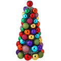 13" Tinsel w/Matte/Shiny Glitter Ball Tree