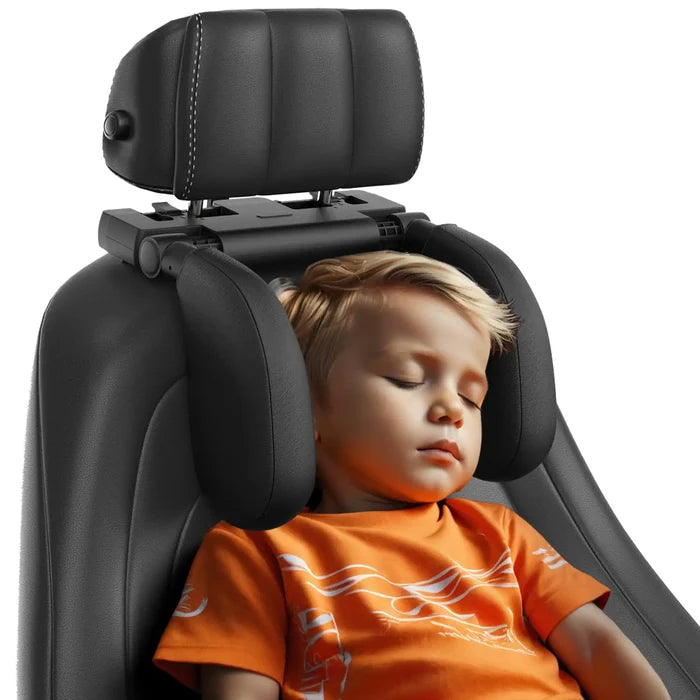 180° Adjustable Car Headrest Pillow | Thickened Memory Foam Neck Support with ABS Frame & Scented Storage Box