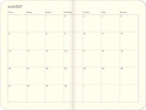 2027 Cavallini & Co. Birds Weekly Planner- interior month at a glance example page