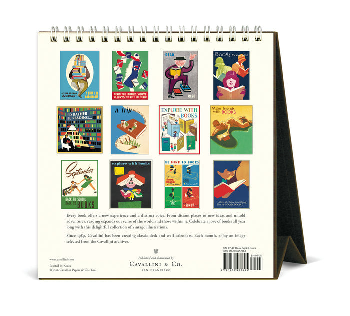 2027 Cavallini & Co. Book Lovers Desk Calendar- NEW for 2027