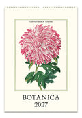 Botanica 2027 calendar with a pink flower illustration on a white background