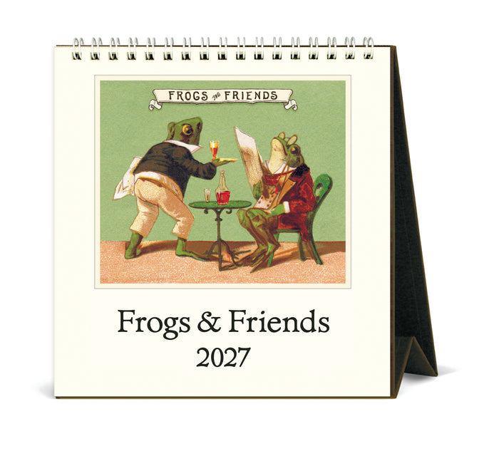2027 Cavallini & Co. Frog & Friends Desk Calendar- NEW for 2027