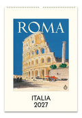 2027 Cavallini & Co. Italia Wall Calendar is a travel-styled wall calendar featuring the Colosseum in Rome under a blue sky on the cover.