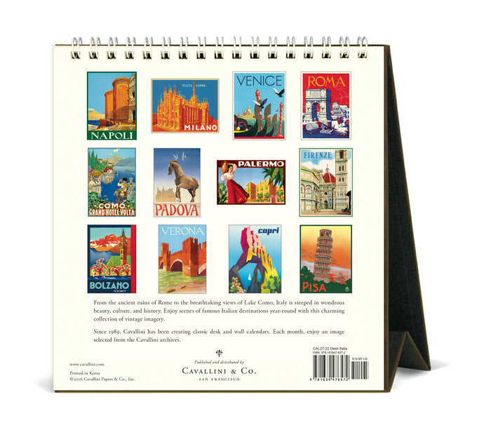 2027 Cavallini & Co. Italy Desk Calendar