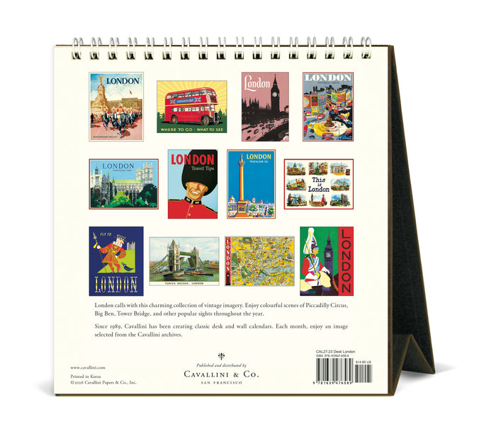 2027 Cavallini & Co. London Desk Calendar
