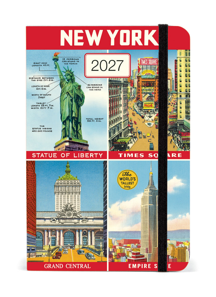 2027 Cavallini & Co. New York Weekly Planner cover image of New York City icons.