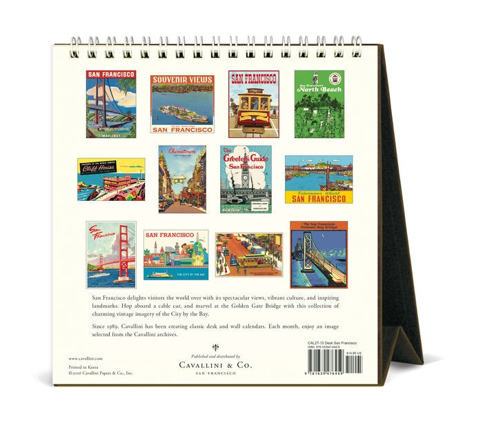 2027 Cavallini & Co. San Francisco Desk Calendar back page