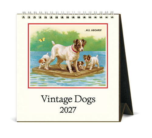 2027 Cavallini & Co. Vintage Dogs Desk Calendar