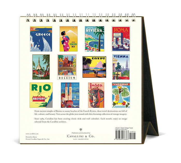 2027 Cavallini & Co. Vintage Travel Desk Calendar