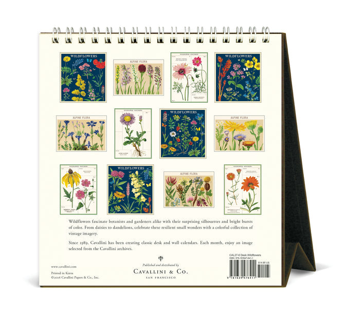 2027 Cavallini & Co. Wildflowers Desk Calendar