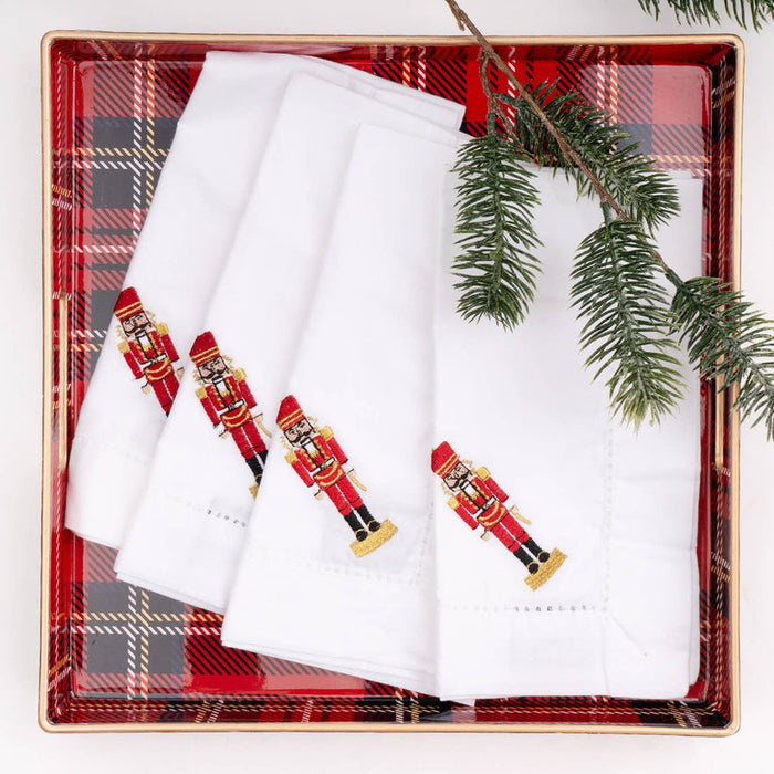 8 Oak Lane | 4pc Nutcracker Cocktail Napkin Set