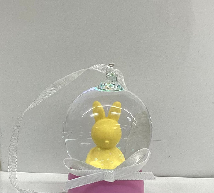 One Hundred 80 Degrees | Mini Bunny Water Globe Ornament Assorted Colors