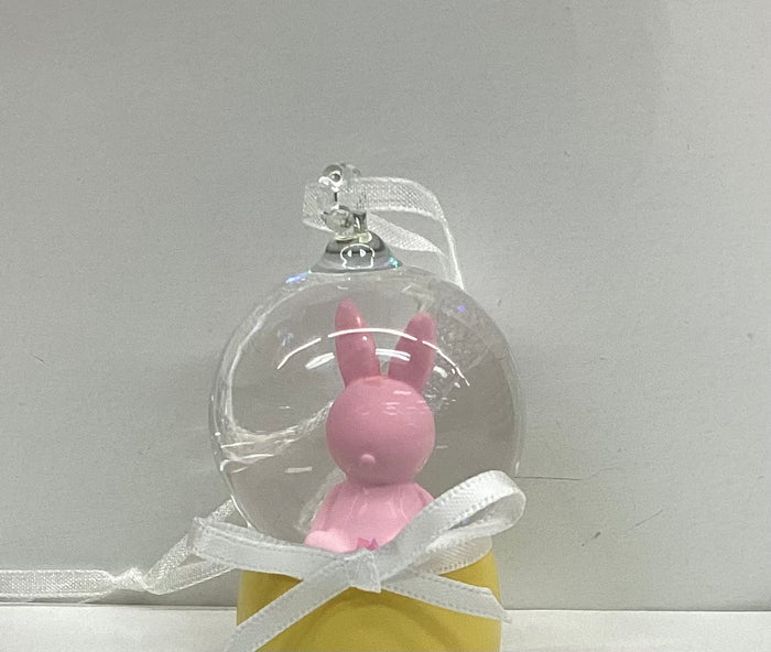 One Hundred 80 Degrees | Mini Bunny Water Globe Ornament Assorted Colors
