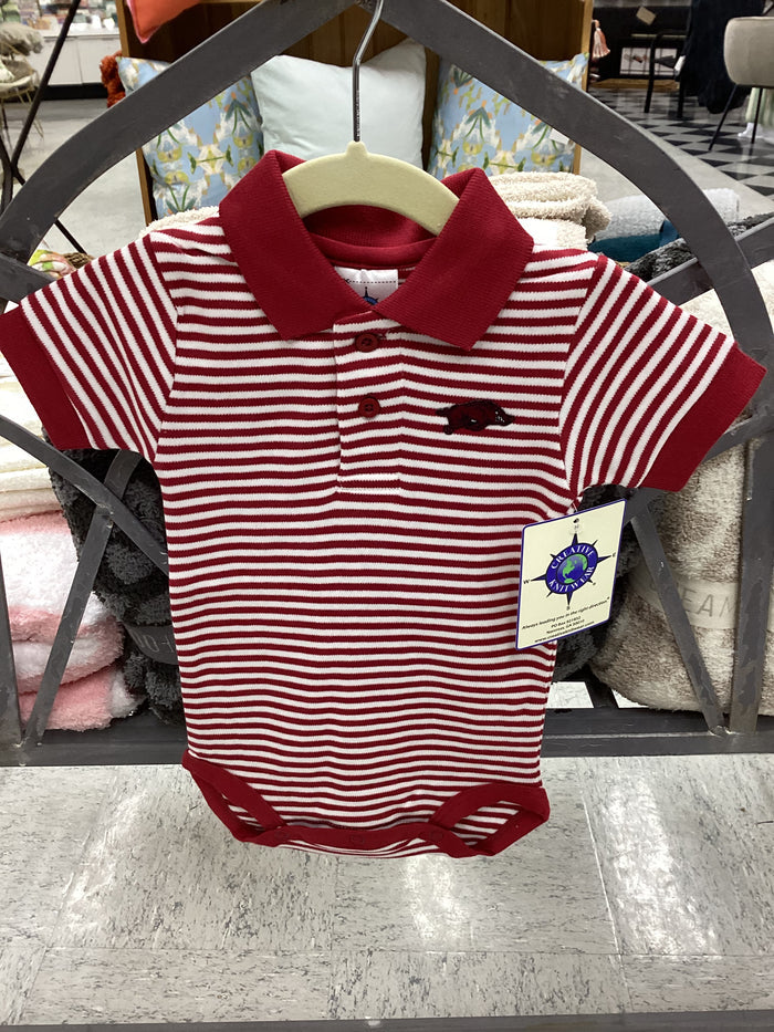 Creative Knitwear | Striped Polo Bodysuit