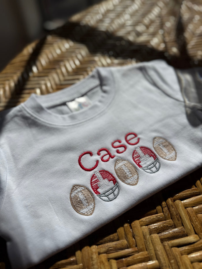 PREORDER Kids Football on White Shirts, Assorted Styles