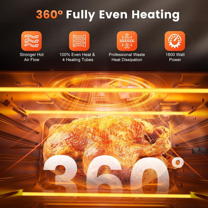 Air Fryer Oven 30L 18 Presets Dual-Cook Digital Touch Black