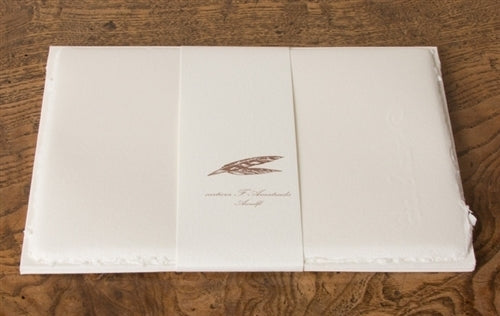 This fine stationary is made of paper from Amalfi, Italy, one of the oldest and most celebrated papermaking centers in Europe.