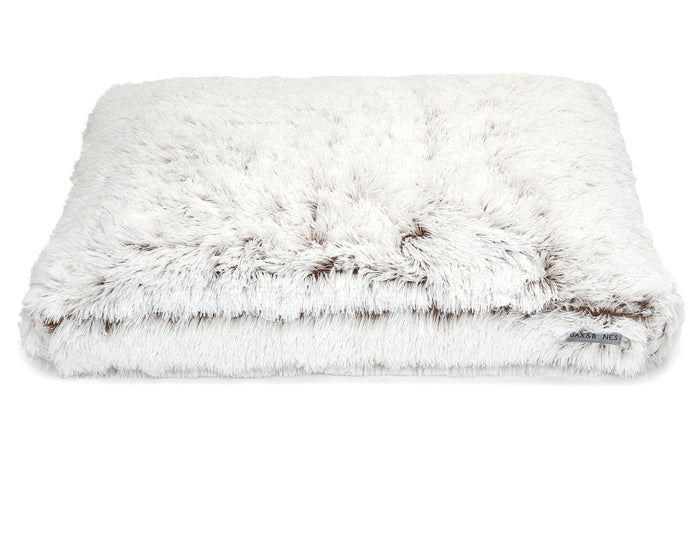 Arctic Shag Rectangular Faux Fur Dog Pillow Bed
