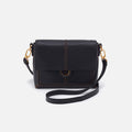 Austin Flap Crossbody, Pebbled Leather Black