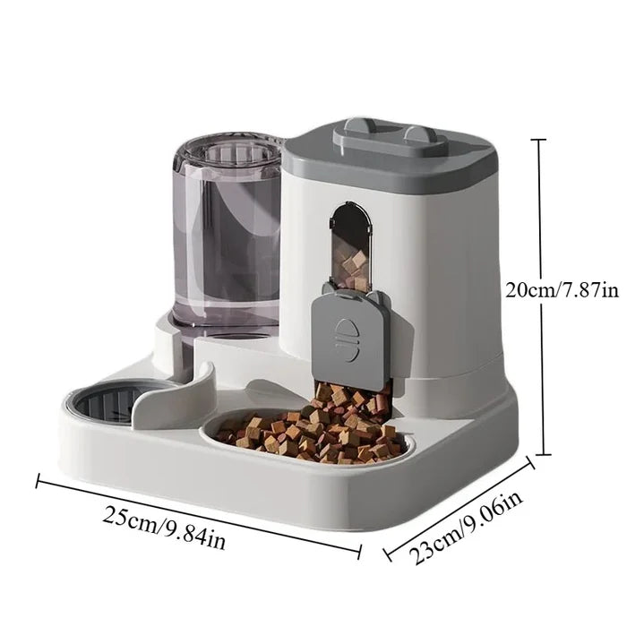 Automatic Cat & Dog Feeder Bowl with Water Fountain | Spill-Proof Pet Feeder