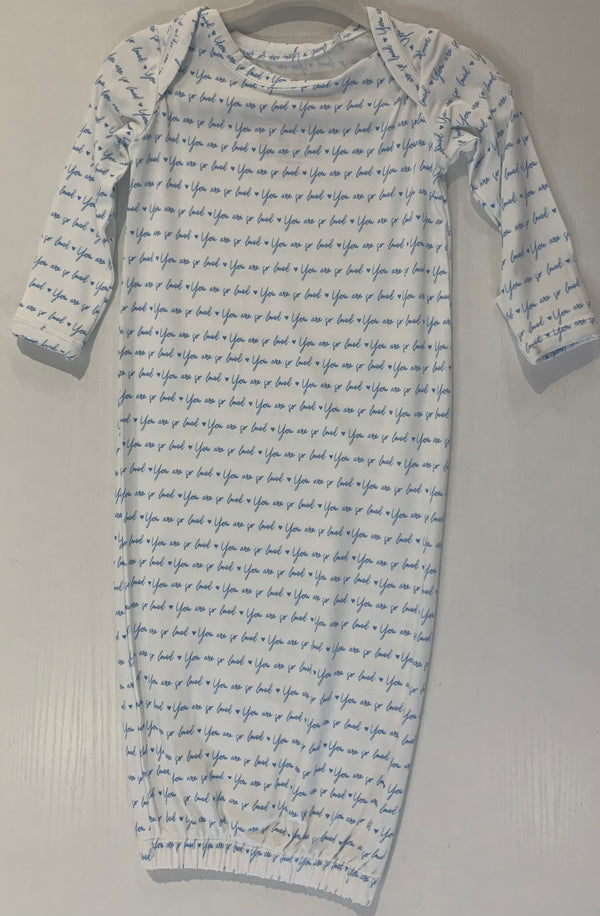 Bamboo Blue So Loved Infant Gown