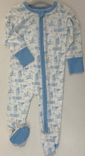 Bamboo Blue Western Footie