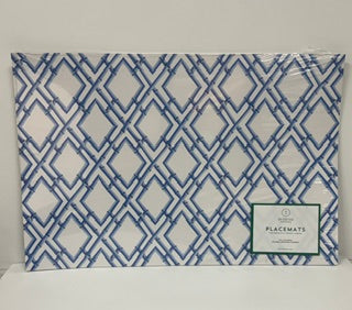 Bamboo Trellis China Blue Placemats
