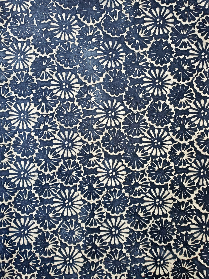 Batik Floating Flower Lokta Paper- Black