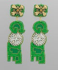 Beaded Golf Earrings