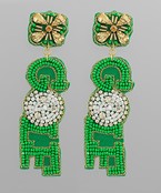 Beaded Golf Earrings