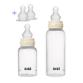 BIBS America | Ivory Silicone Grow & Flow Baby Bottle