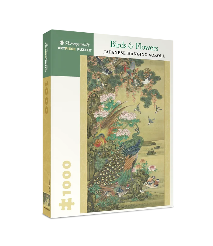Birds & Flowers: Japanese Hanging Scroll 1000-Piece Jigsaw Puzzle- image of packaging