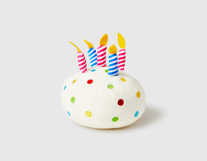 Birthday Cake 6" Plush Dog Toy