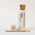 Blackwing Natural Extra Firm Writing Pencil- open Box of 12 with one pencil shown sharpened
