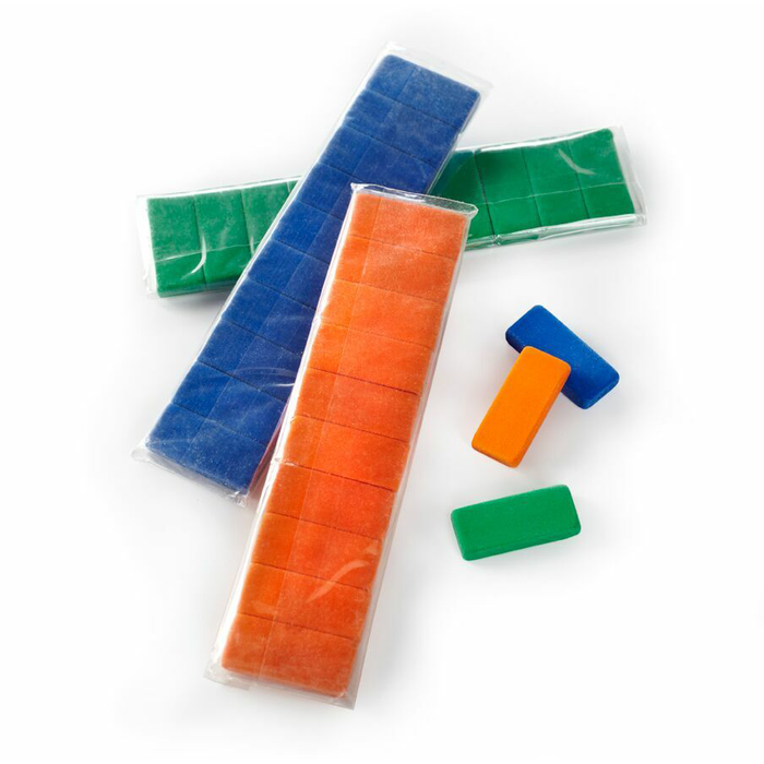 Blackwing Pencil Replacement Erasers- Package of 10 shown in green, blue, orange