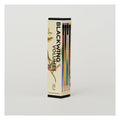 A boxed set of pencils standing upright in a tall rectangular package. The package is cream-colored with black text reading 'BLACKING VOLUMES' and illustrations of birds and branches.