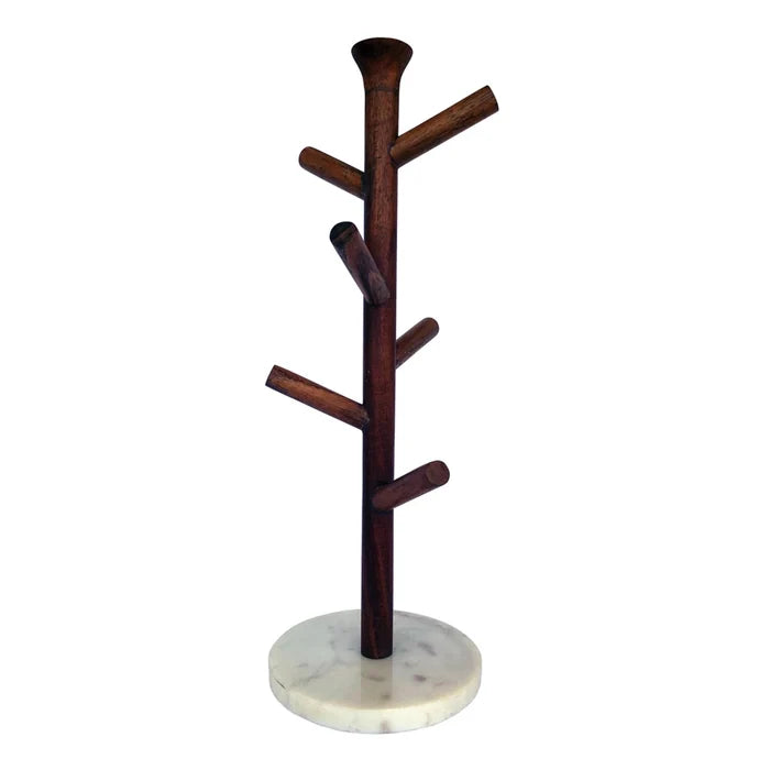 Bloomingville | Mango Wood & Marble Mug Rack