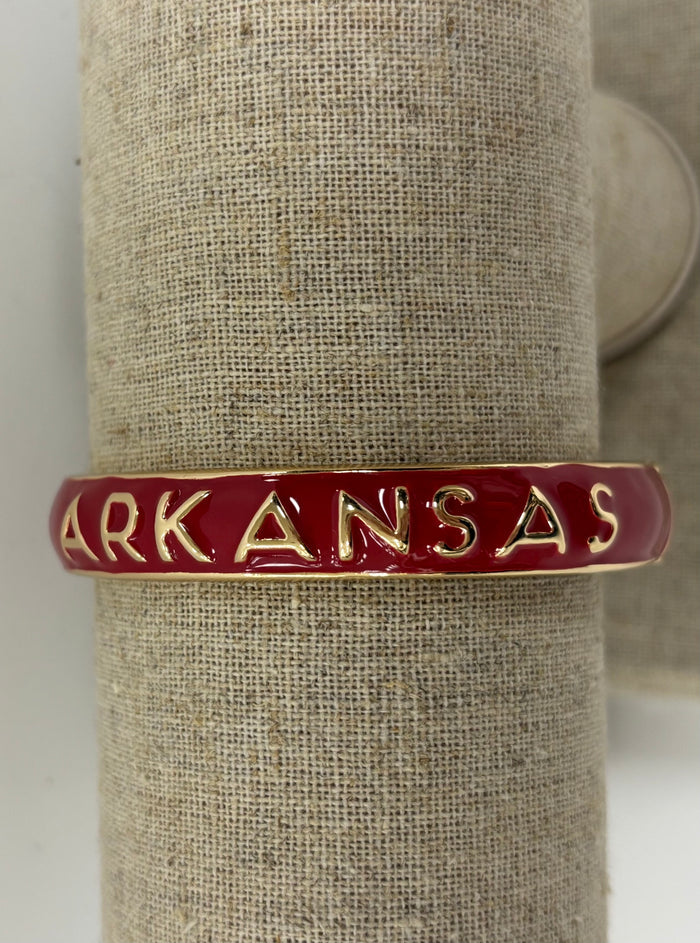 Canvas | AR Razorbacks Red Sculpted Enamel Hinge Bangle