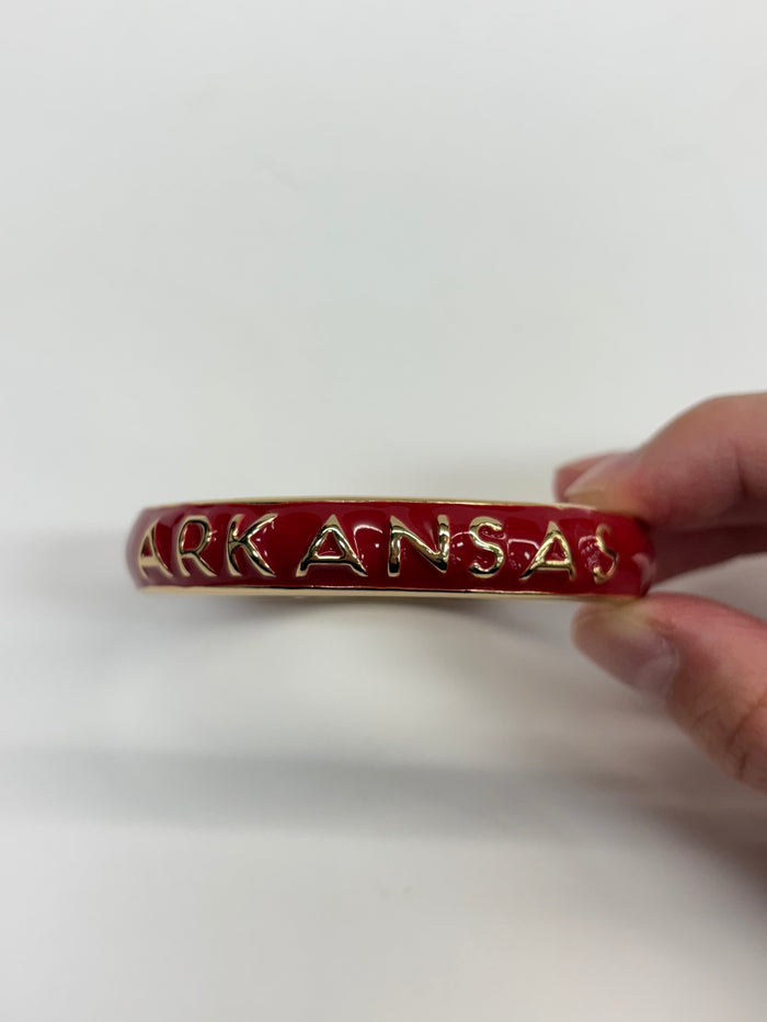 Canvas | AR Razorbacks Red Sculpted Enamel Hinge Bangle