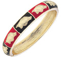 Canvas | AR Razorbacks Sculpted Enamel Checkered Hinge Bangle