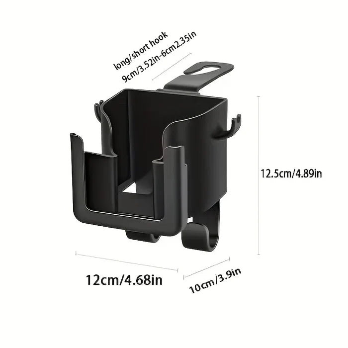 Car Seat Backrest Storage Rack with Cup Holder and Hooks | Space-Saving Car Organizer