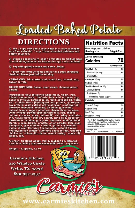 Carmie's Kitchen Loaded Baked Potato Soup