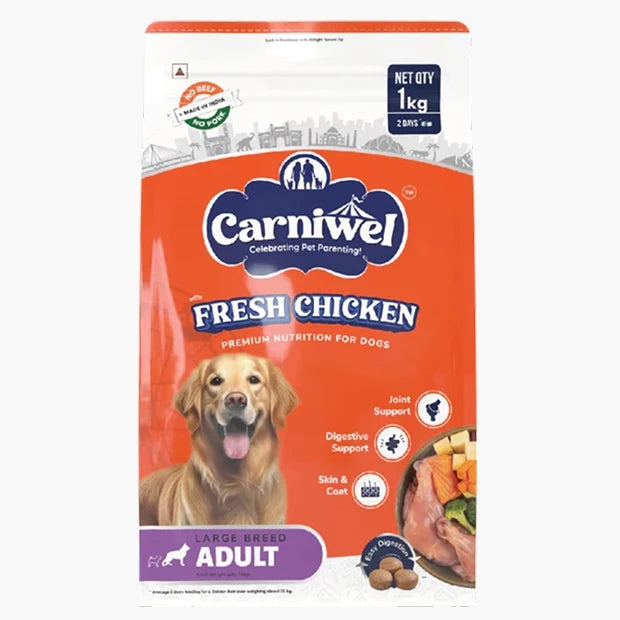 Carniwel with Fresh Chicken, Dry Dog Food for Large Breed, Adult