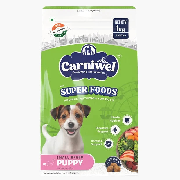 Carniwel with Veg Superfoods, Dry Dog Food for Small Breed, Puppy