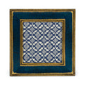 image of Cavallini & Co. 3 by 3 Inch Classico Blue Florentine Frame
