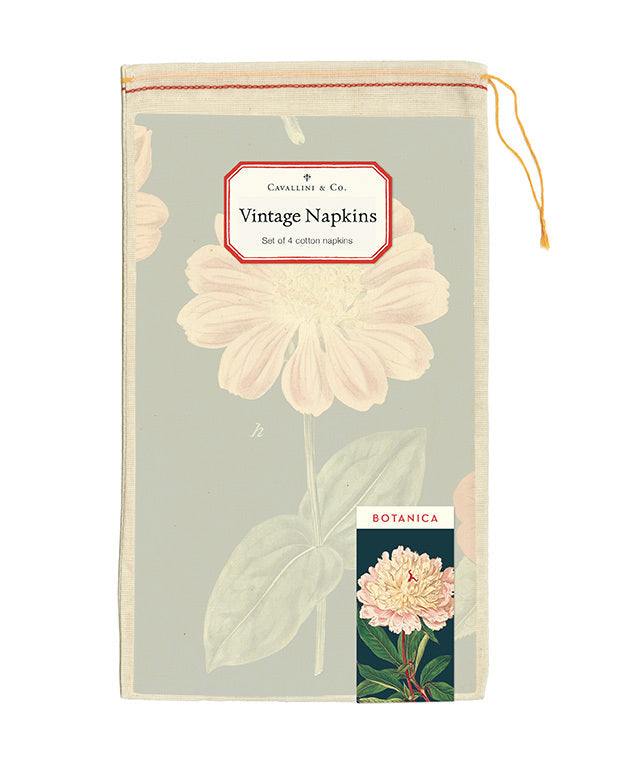 Napkins come packaged in a hand- sewn muslin bag ready for gifting.