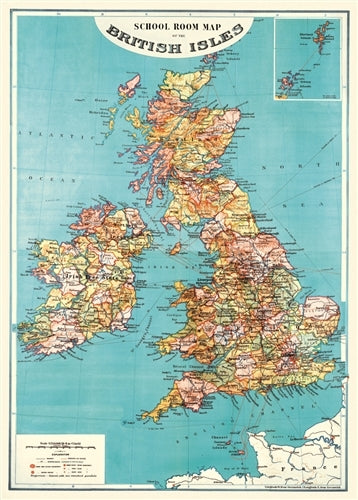 Cavallini & Co. British Isles Map Decorative Paper