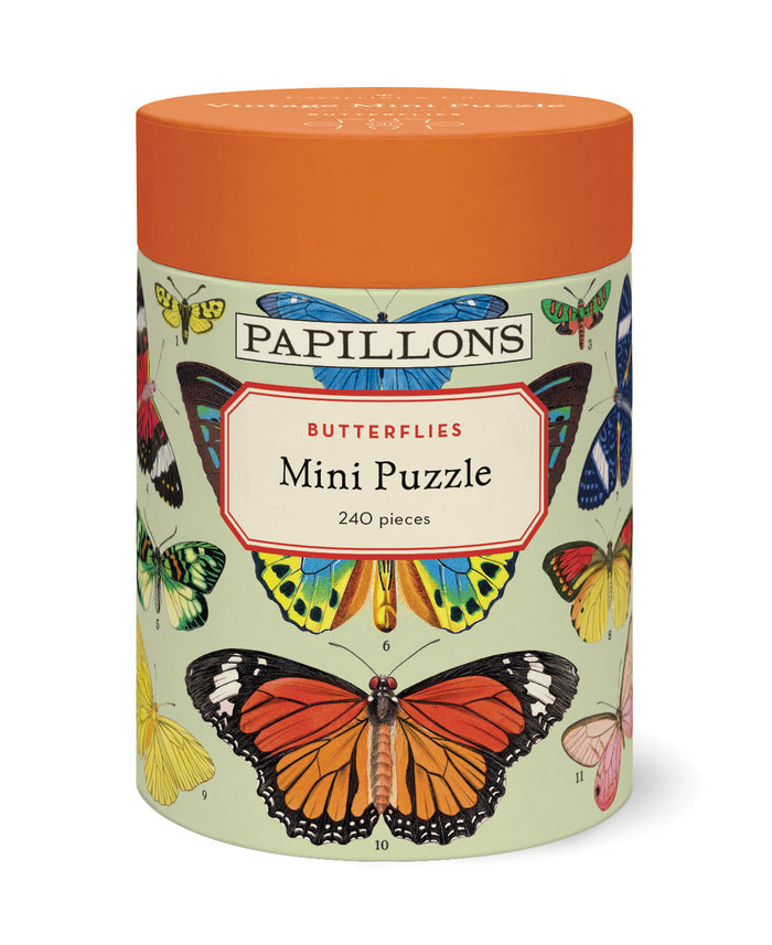 Cavallini & Co. Butterflies 240 Piece Mini Puzzle package front view