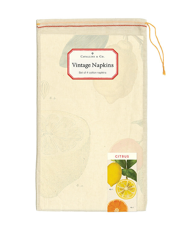 Napkins come packaged in a hand- sewn muslin bag ready for gifting.